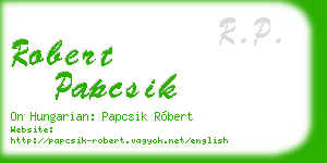 robert papcsik business card